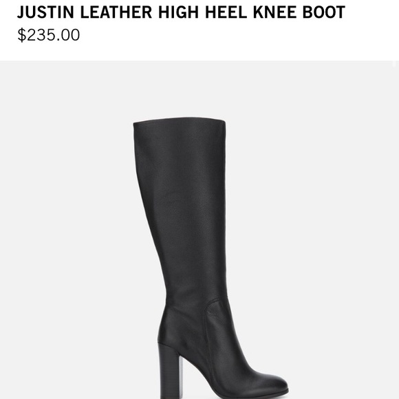 Kenneth Cole Justin Leather High Heel Boot 9.5 - Picture 2 of 5